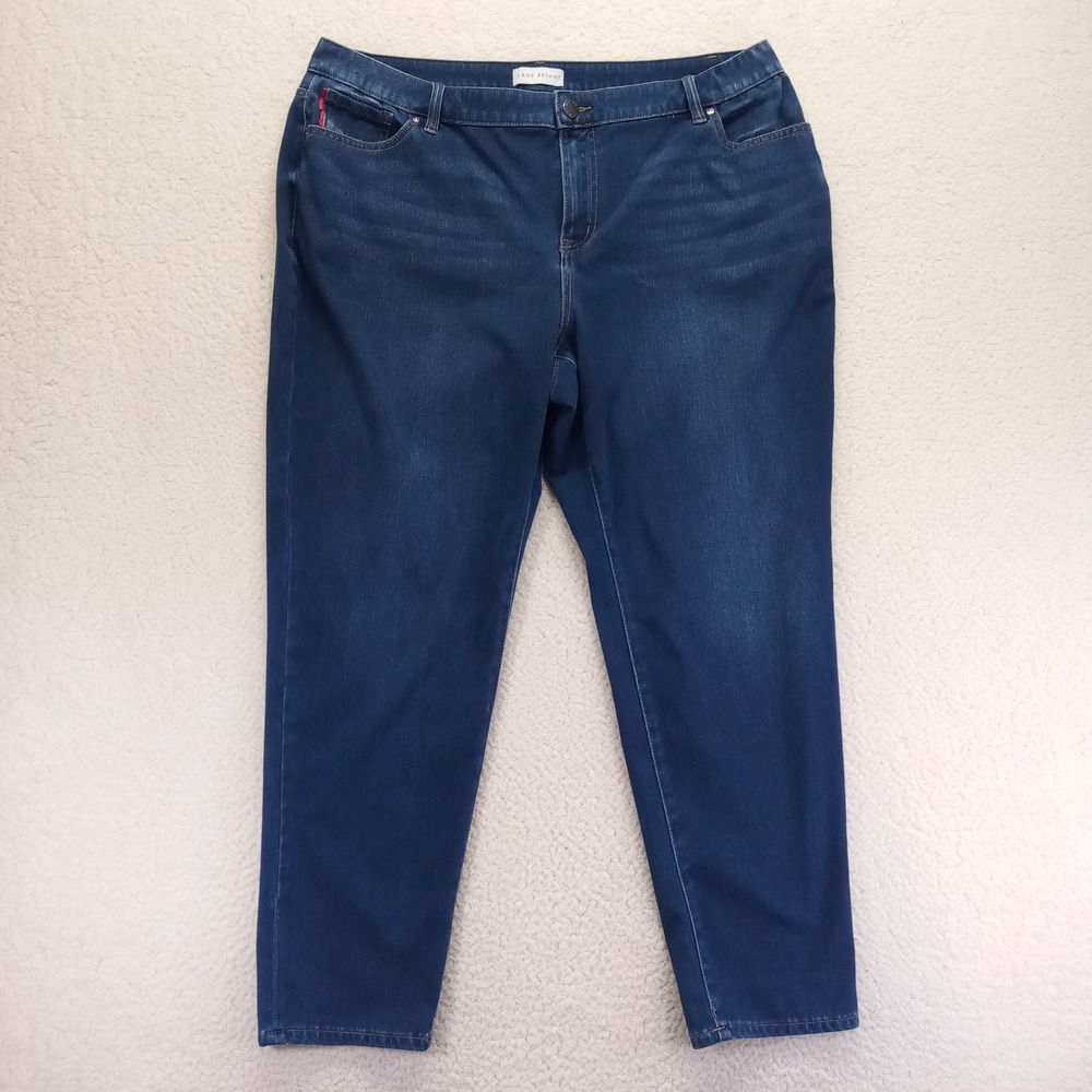 Lane Bryant Womens 18 Dark Wash Straight Leg Comfort Waist Stretch Denim Jeans‎